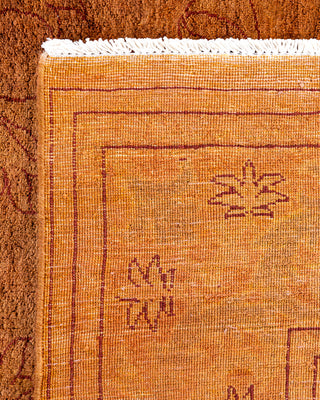 Overdyed Hand-Knotted Gold Area Rug 6' 1" x 9' 4"