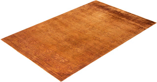 Overdyed Hand-Knotted Gold Area Rug 6' 1" x 9' 4"