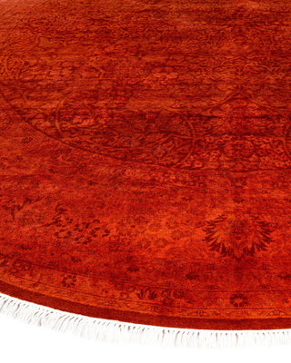 Fine Vibrance, One-of-a-Kind Hand-Knotted Area Rug - Orange, 8' 1" x 8' 1" - Solo Rugs