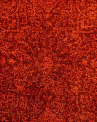 Fine Vibrance, One-of-a-Kind Hand-Knotted Area Rug - Orange, 8' 1" x 8' 1" - Solo Rugs