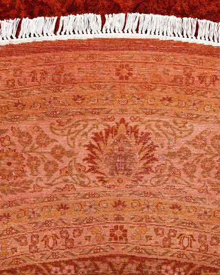 Fine Vibrance, One-of-a-Kind Hand-Knotted Area Rug - Orange, 8' 1" x 8' 1" - Solo Rugs