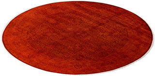 Fine Vibrance, One-of-a-Kind Hand-Knotted Area Rug - Orange, 8' 1" x 8' 1" - Solo Rugs