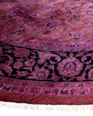 Contemporary Fine Vibrance Purple Wool Area Rug - 8' 1" x 8' 1"