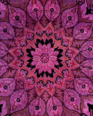 Contemporary Fine Vibrance Purple Wool Area Rug - 8' 1" x 8' 1"