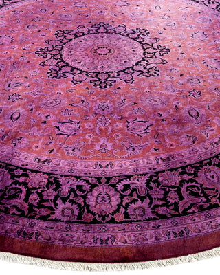 Contemporary Fine Vibrance Purple Wool Area Rug - 8' 1" x 8' 1"