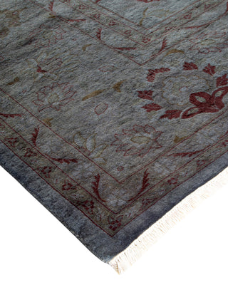 Modern Overdyed Hand Knotted Wool Gray Area Rug 9' 3" x 12' 4"