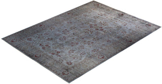 Modern Overdyed Hand Knotted Wool Gray Area Rug 9' 3" x 12' 4"