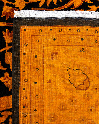 Overdyed Hand-Knotted Black Area Rug 9' 2" x 12' 3"