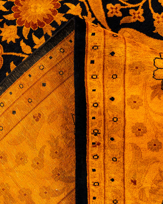 Overdyed Hand-Knotted Black Area Rug 9' 2" x 12' 3"