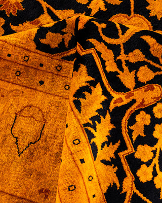 Overdyed Hand-Knotted Black Area Rug 9' 2" x 12' 3"