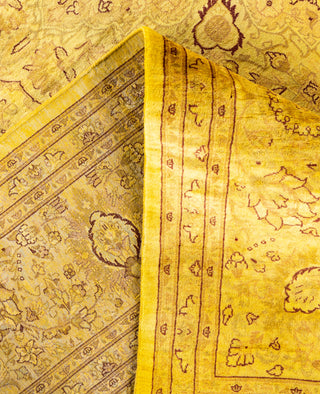 Overdyed Hand-Knotted Wool Modern-Contemporary Yellow Area Rug 9' 1" x 12' 3"