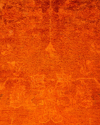Contemporary Hand-Knotted Overdyed Orange Area Rug 6' 2" x 8' 10"