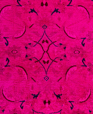Overdyed One-of-a-Kind Wool Pink Area Rug 10' 1" x 13' 10"