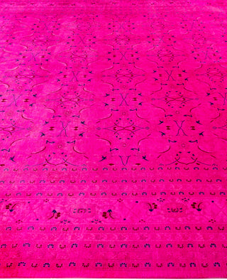 Overdyed One-of-a-Kind Wool Pink Area Rug 10' 1" x 13' 10"