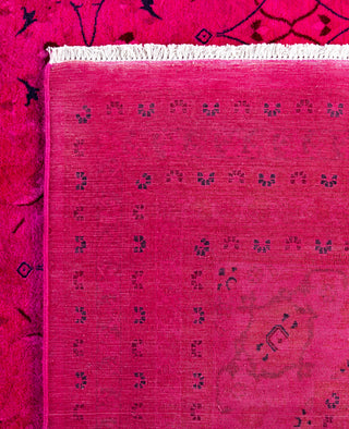 Overdyed One-of-a-Kind Wool Pink Area Rug 10' 1" x 13' 10"