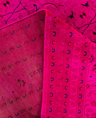 Overdyed One-of-a-Kind Wool Pink Area Rug 10' 1" x 13' 10"