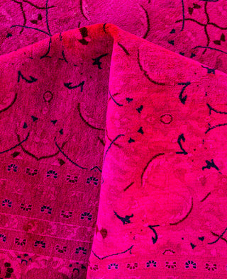 Overdyed One-of-a-Kind Wool Pink Area Rug 10' 1" x 13' 10"