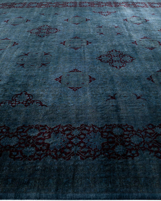 Overdyed Hand-Knotted Gray Area Rug 10' 1" x 20' 5"