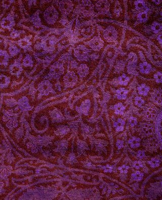 Overdyed One-of-a-Kind Wool Purple Area Rug 10' 2" x 15' 8"