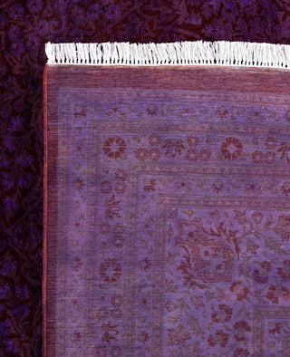Overdyed One-of-a-Kind Wool Purple Area Rug 10' 2" x 15' 8"