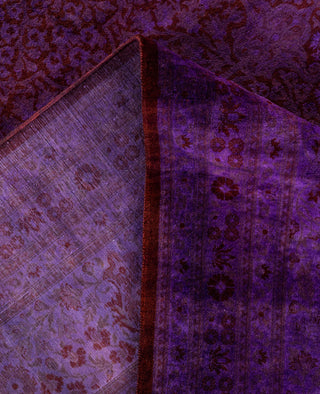Overdyed One-of-a-Kind Wool Purple Area Rug 10' 2" x 15' 8"