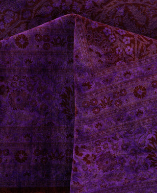Overdyed One-of-a-Kind Wool Purple Area Rug 10' 2" x 15' 8"