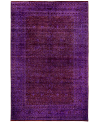 Overdyed One-of-a-Kind Wool Purple Area Rug 10' 2" x 15' 8"