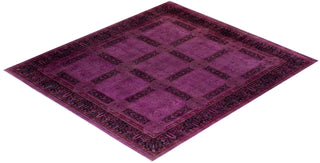 Modern Overdyed Hand Knotted Wool Pink Area Rug 10' 3" x 11' 3"