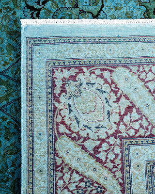 Overdyed Hand-Knotted Blue Area Rug 8' 1" x 15' 4"