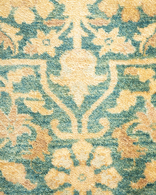 Traditional Hand Knotted Green Area Rug 9' 1" x 11' 10"