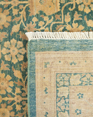 Traditional Hand Knotted Green Area Rug 9' 1" x 11' 10"