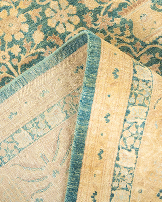 Traditional Hand Knotted Green Area Rug 9' 1" x 11' 10"