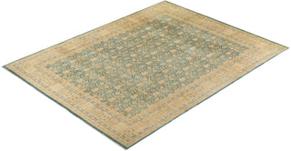 Traditional Hand Knotted Green Area Rug 9' 1" x 11' 10"