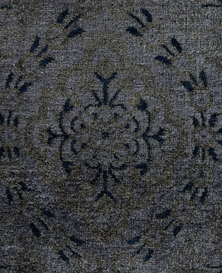 Contemporary Overdyed Wool Hand Knotted Black Area Rug 8' 2" x 10' 2"