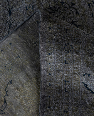 Contemporary Overdyed Wool Hand Knotted Black Area Rug 8' 2" x 10' 2"