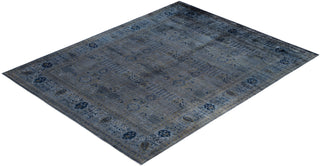 Contemporary Overdyed Wool Hand Knotted Gray Area Rug 8' 1" x 10' 3"