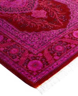 Overdyed Hand-Knotted Wool Modern-Contemporary Pink Area Rug 2' 8" x 4' 3"