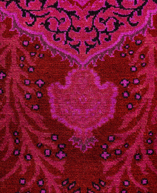 Overdyed Hand-Knotted Wool Modern-Contemporary Pink Area Rug 2' 8" x 4' 3"