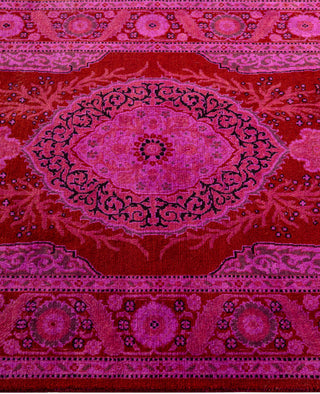 Overdyed Hand-Knotted Wool Modern-Contemporary Pink Area Rug 2' 8" x 4' 3"