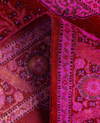 Overdyed Hand-Knotted Wool Modern-Contemporary Pink Area Rug 2' 8" x 4' 3"
