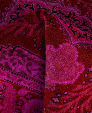 Overdyed Hand-Knotted Wool Modern-Contemporary Pink Area Rug 2' 8" x 4' 3"