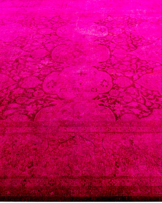 Fine Vibrance, One-of-a-Kind Hand-Knotted Area Rug  - Pink, 6' 2" x 9' 1"