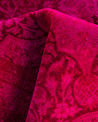 Fine Vibrance, One-of-a-Kind Hand-Knotted Area Rug  - Pink, 6' 2" x 9' 1"