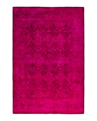 Fine Vibrance, One-of-a-Kind Hand-Knotted Area Rug  - Pink, 6' 2" x 9' 1"