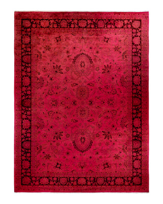 Contemporary Fine Vibrance Pink Wool Area Rug 9' 2" x 12' 4"