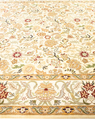 Traditional Hand Knotted Beige Area Rug 9' 2" x 12' 5"