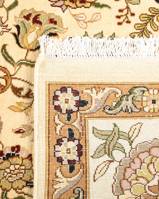 Traditional Hand Knotted Beige Area Rug 9' 2" x 12' 5"