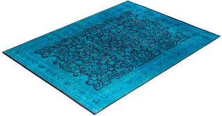 Fine Vibrance, One-of-a-Kind Hand-Knotted Area Rug  - Blue, 9' 1" x 12' 3"