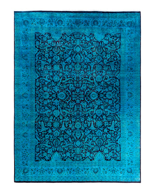 Fine Vibrance, One-of-a-Kind Hand-Knotted Area Rug  - Blue, 9' 1" x 12' 3"