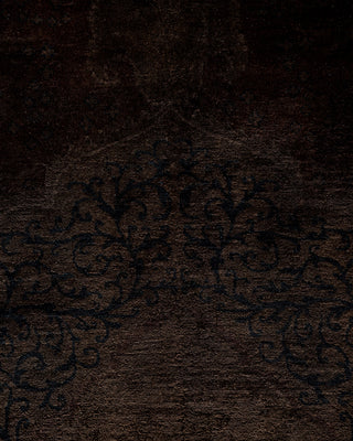 Contemporary Hand Knotted Overdyed Black Area Rug 8' 1" x 9' 8"